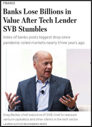 Banks lost billions in value after tech leader SVB stumbles